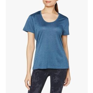 Salomon Agile Short-Sleeve T-Shirt Copen Blue/Dark Denim/Heather S